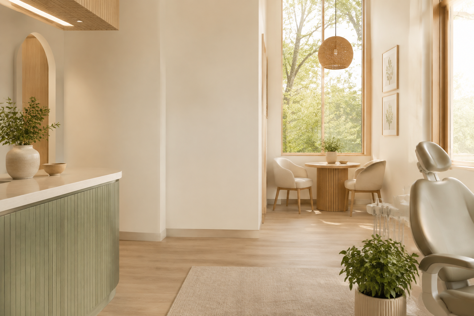 Welcoming dental clinic interior
